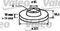 VALEO 187045 Тормозной диск