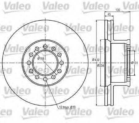 VALEO 187052 Тормозной диск