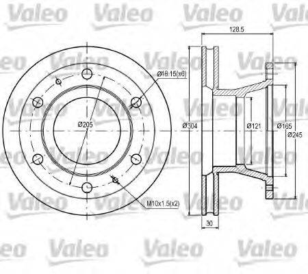 VALEO 187059 Тормозной диск