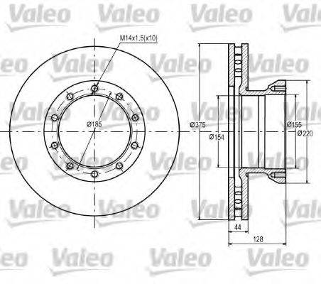 VALEO 187066 Тормозной диск