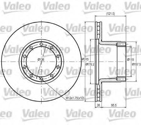 VALEO 187078 Тормозной диск