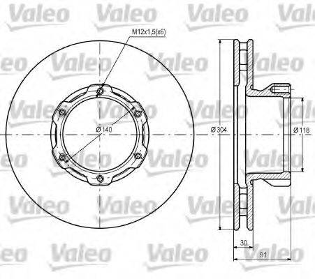 VALEO 187105 Тормозной диск