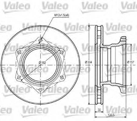 VALEO 187106 Тормозной диск