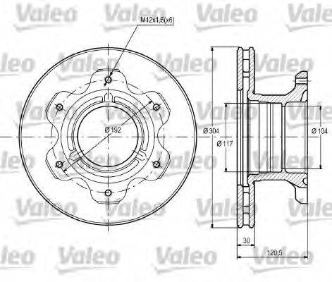 VALEO 187107 Тормозной диск