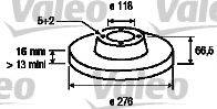 VALEO 187148 Тормозной диск