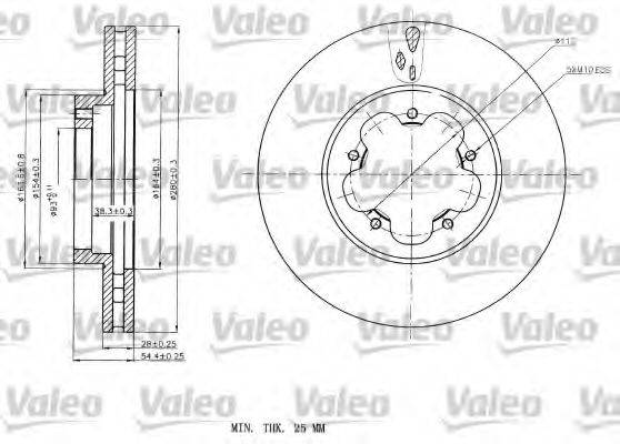 VALEO 187150 Тормозной диск