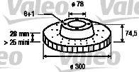 VALEO 187154 Тормозной диск