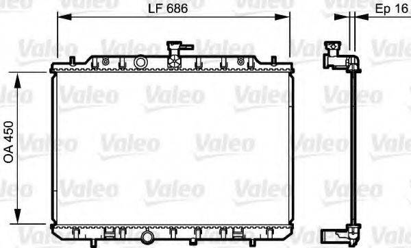 VALEO 735205 Радиатор, охлаждение двигателя