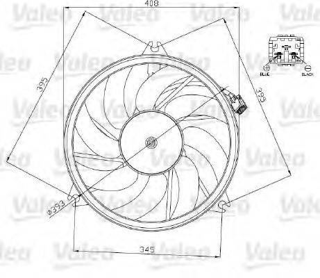 VALEO 696071 Вентилятор, охлаждение двигателя