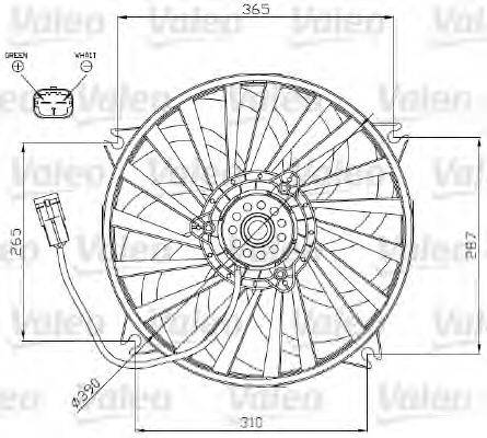 VALEO 696177 Вентилятор, охлаждение двигателя