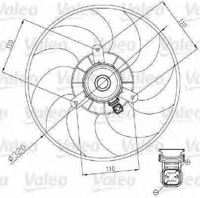 VALEO 698444 Вентилятор, охлаждение двигателя