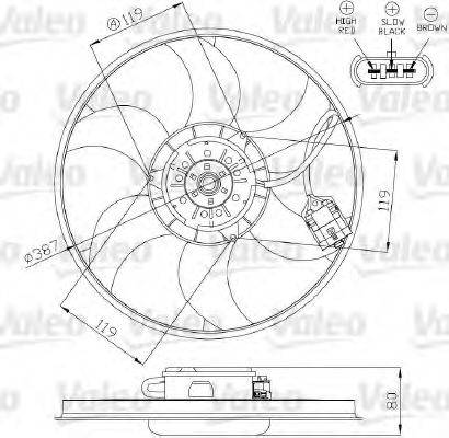 VALEO 696280 Вентилятор, охлаждение двигателя