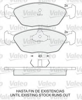 VALEO 601277 Комплект тормозных колодок, дисковый тормоз