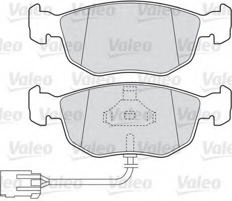 VALEO 598619 Комплект тормозных колодок, дисковый тормоз