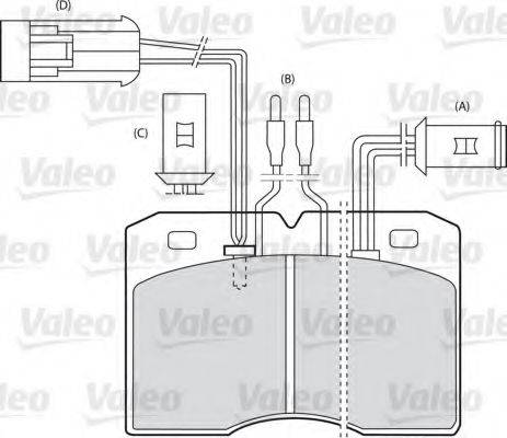 VALEO 598007 Комплект тормозных колодок, дисковый тормоз