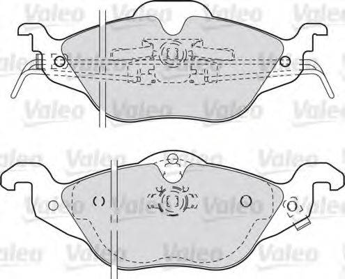 VALEO 598322 Комплект тормозных колодок, дисковый тормоз