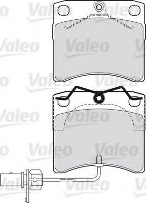 VALEO 598807 Комплект тормозных колодок, дисковый тормоз