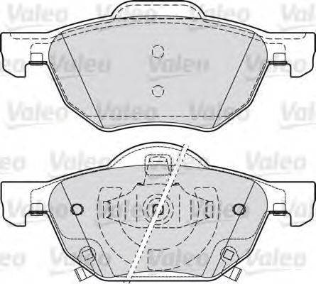 VALEO 598824 Комплект тормозных колодок, дисковый тормоз