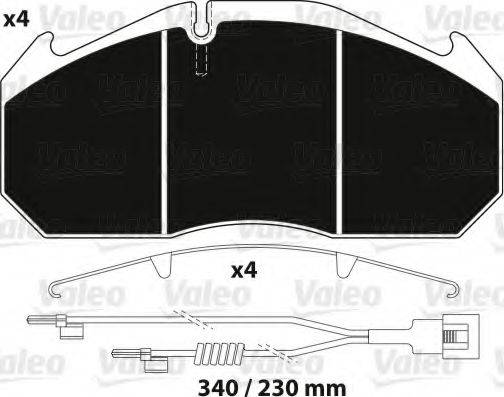 VALEO 882213 Комплект тормозных колодок, дисковый тормоз