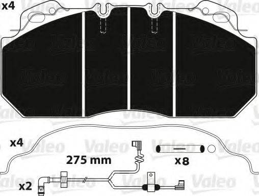 VALEO 882218 Комплект тормозных колодок, дисковый тормоз