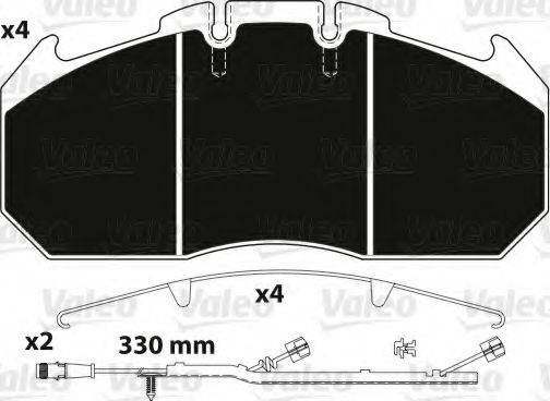 VALEO 882219 Комплект тормозных колодок, дисковый тормоз