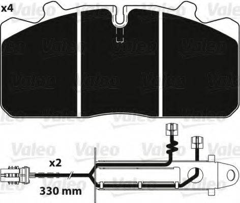 VALEO 882229 Комплект тормозных колодок, дисковый тормоз