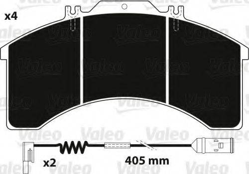 VALEO 882231 Комплект тормозных колодок, дисковый тормоз