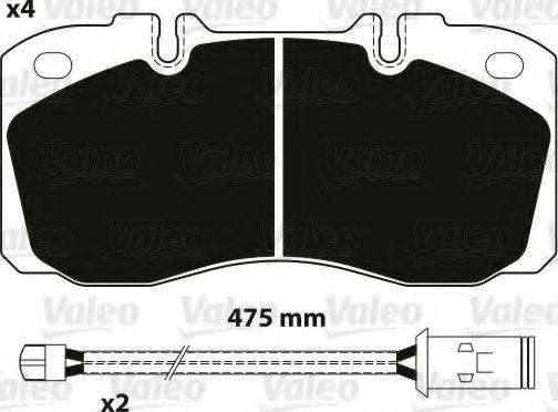 VALEO 882233 Комплект тормозных колодок, дисковый тормоз