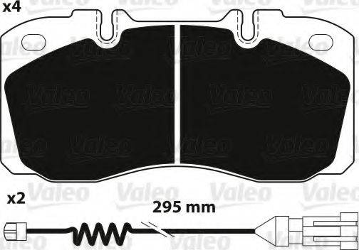 VALEO 882234 Комплект тормозных колодок, дисковый тормоз