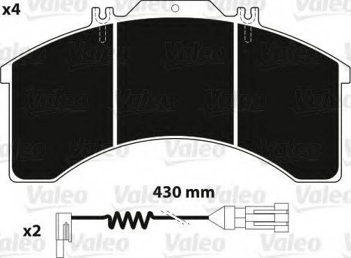 VALEO 882237 Комплект тормозных колодок, дисковый тормоз