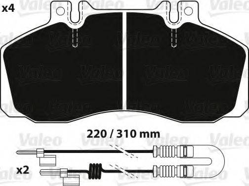 VALEO 882239 Комплект тормозных колодок, дисковый тормоз