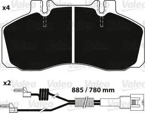 VALEO 882241 Комплект тормозных колодок, дисковый тормоз