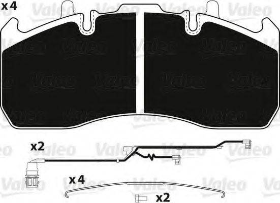 VALEO 882243 Комплект тормозных колодок, дисковый тормоз