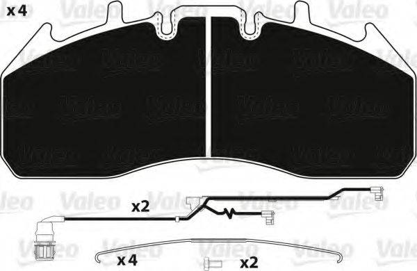 VALEO 882245 Комплект тормозных колодок, дисковый тормоз