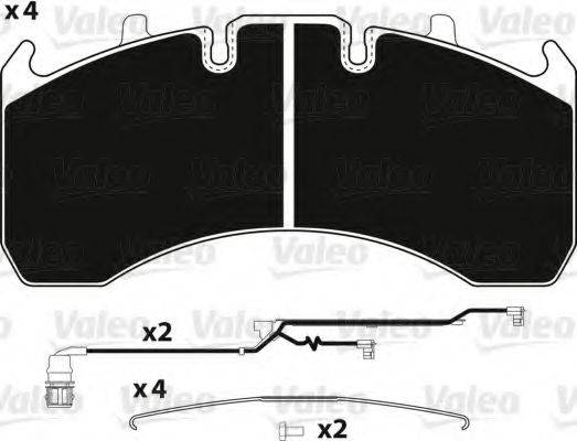 VALEO 882247 Комплект тормозных колодок, дисковый тормоз