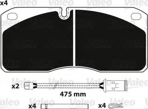 VALEO 882258 Комплект тормозных колодок, дисковый тормоз