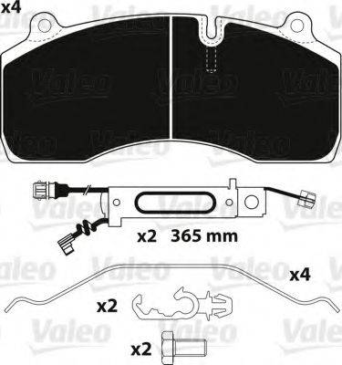 VALEO 882259 Комплект тормозных колодок, дисковый тормоз