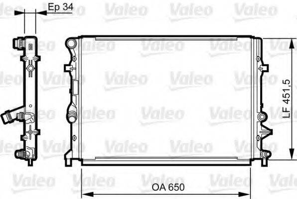 VALEO 735280 Радиатор, охлаждение двигателя