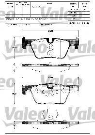 VALEO 601311 Комплект тормозных колодок, дисковый тормоз