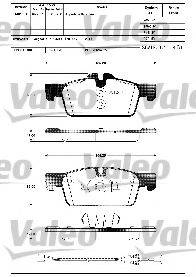 VALEO 601289 Комплект тормозных колодок, дисковый тормоз