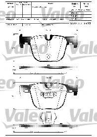 VALEO 601319 Комплект тормозных колодок, дисковый тормоз