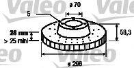 VALEO 197225 Тормозной диск