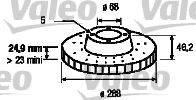 VALEO 197222 Тормозной диск