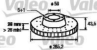 VALEO 197219 Тормозной диск