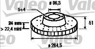 VALEO 197207 Тормозной диск