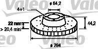 VALEO 197160 Тормозной диск