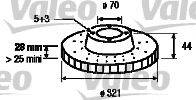 VALEO 197150 Тормозной диск