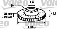 VALEO 197137 Тормозной диск