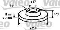 VALEO 197036 Тормозной диск