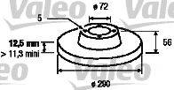 VALEO 197022 Тормозной диск